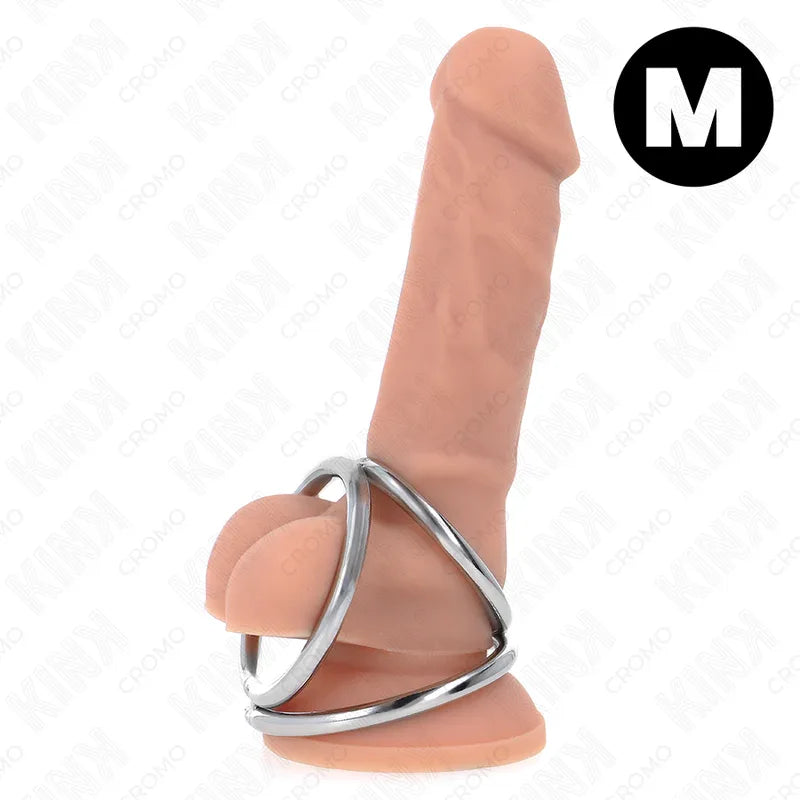 KINK - DREIFACH CHROM METALL PENISRING 3,8 CM BIS 5 CM MODELL 2 - Vanelion Paradise