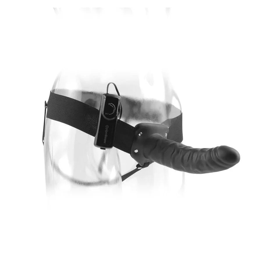 FETISH FANTASY SERIES - 19 CM VIBRIERENDER HOHL-STRAP-ON SCHWARZ - Vanelion Paradise