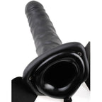 FETISH FANTASY SERIES - 19 CM VIBRIERENDER HOHL-STRAP-ON SCHWARZ - Vanelion Paradise