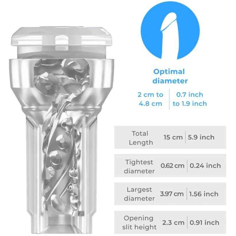 KIIROO - FEEL POCKET STROKER KRISTALL VON KIIROO TRANSPARENT - Vanelion Paradise