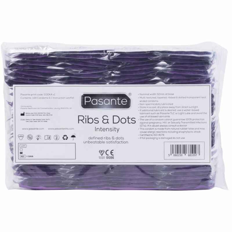 PASANTE - RIBS & DOTS INTENSITY KONDOME 144 EINHEITEN - Vanelion Paradise