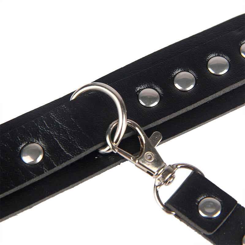 SUBBLIME - 953690 HANDSCHELLEN MIT BONDAGE-GÜRTEL SCHWARZ EINE GRÖSSE - Vanelion Paradise