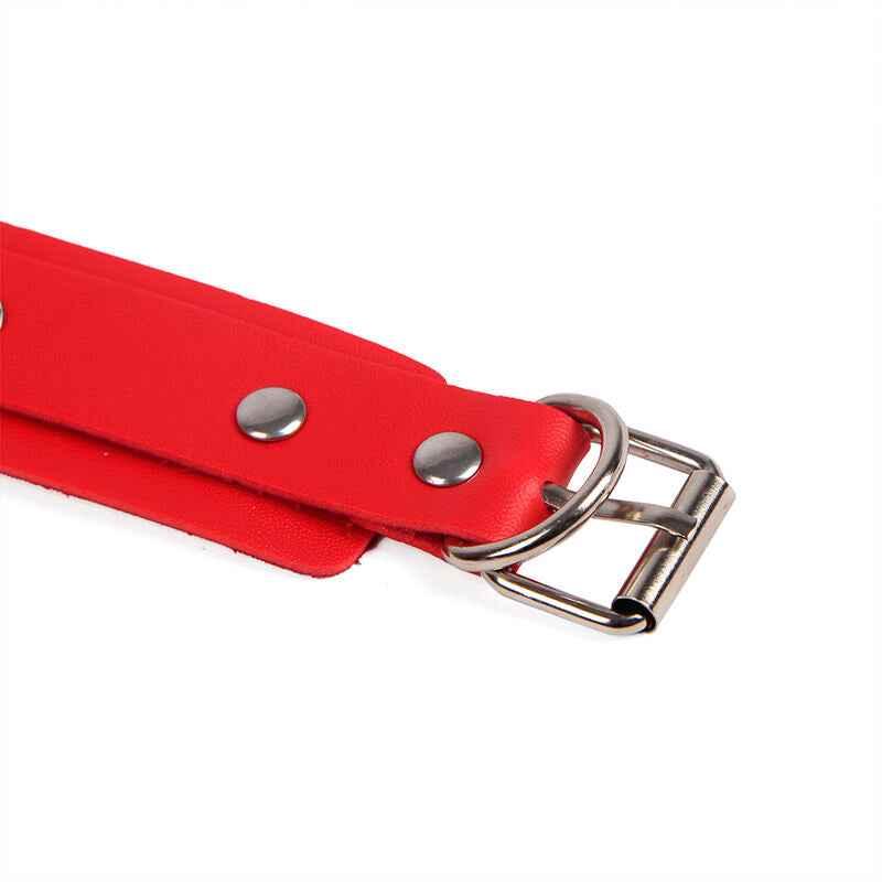 SUBBLIME - 953706 HANDSCHELLEN MIT BONDAGE-GÜRTEL ROT EINE GRÖSSE - Vanelion Paradise