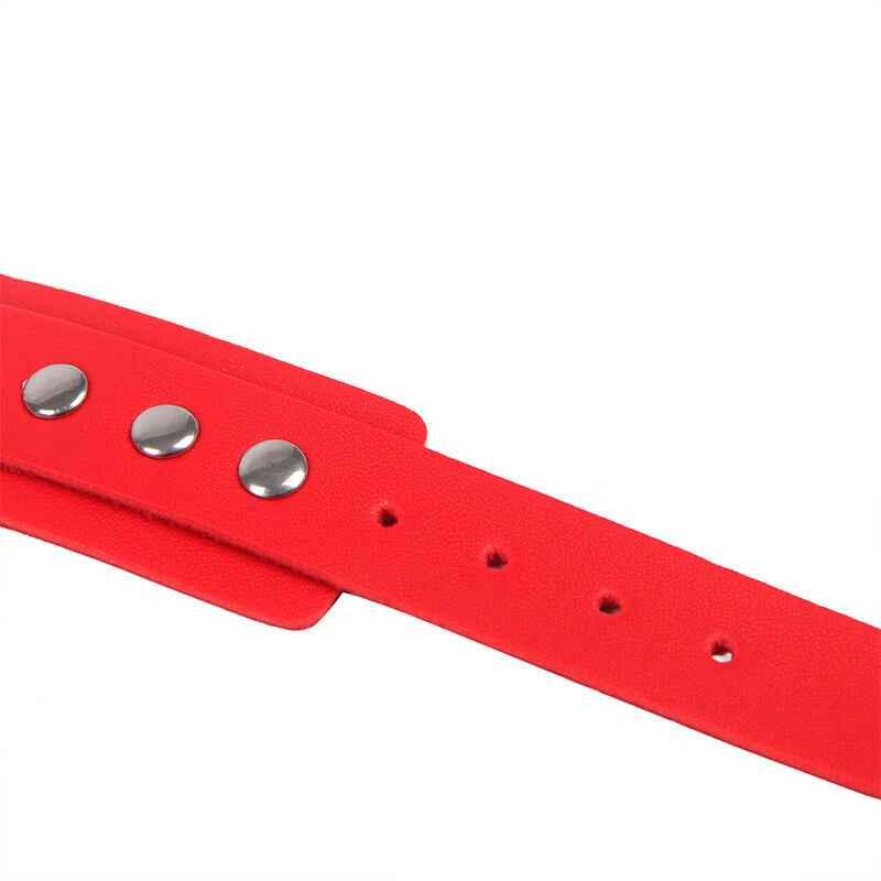 SUBBLIME - 953706 HANDSCHELLEN MIT BONDAGE-GÜRTEL ROT EINE GRÖSSE - Vanelion Paradise