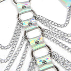 SUBBLIME - 953737 BRUSTGURT MIT RINGEN UND KETTEN SILBER EINE GRÖSSE - Vanelion Paradise