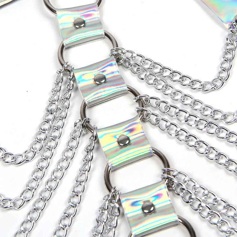 SUBBLIME - 953737 BRUSTGURT MIT RINGEN UND KETTEN SILBER EINE GRÖSSE - Vanelion Paradise