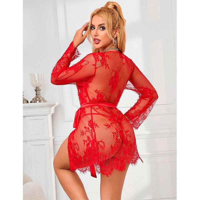 SUBBLIME - 953782 SPITZEN-NACHTHEMD + STRING ROT L/XL - Vanelion Paradise