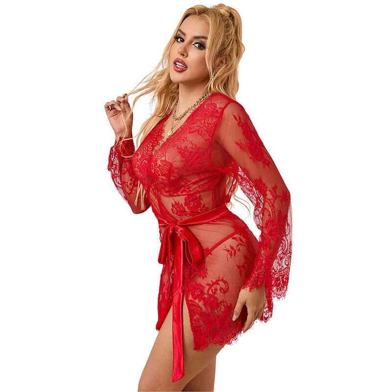 SUBBLIME - 953782 SPITZEN-NACHTHEMD + STRING ROT L/XL - Vanelion Paradise