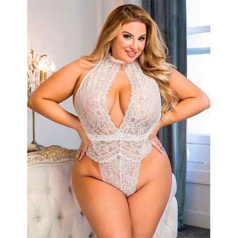 SUBBLIME - 953867 SPITZEN-BODYSUIT WEISS L/XL - Vanelion Paradise