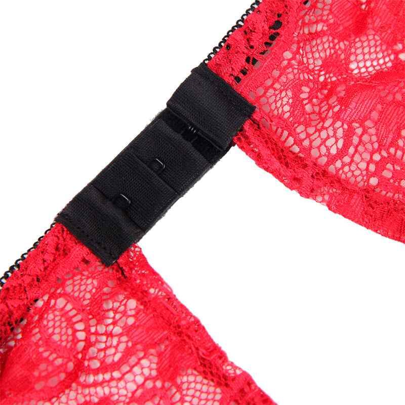 SUBBLIME - 953898 NACHTHEMD + HÖSCHEN AUS SEIDE UND SPITZE ROT S/M - Vanelion Paradise