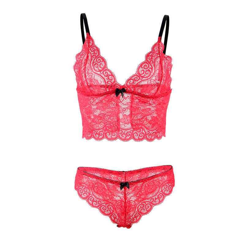 SUBBLIME - 953898 NACHTHEMD + HÖSCHEN AUS SEIDE UND SPITZE ROT S/M - Vanelion Paradise
