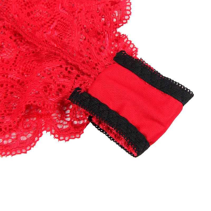 SUBBLIME - 953898 NACHTHEMD + HÖSCHEN AUS SEIDE UND SPITZE ROT S/M - Vanelion Paradise