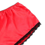 SUBBLIME - 953898 NACHTHEMD + HÖSCHEN AUS SEIDE UND SPITZE ROT S/M - Vanelion Paradise
