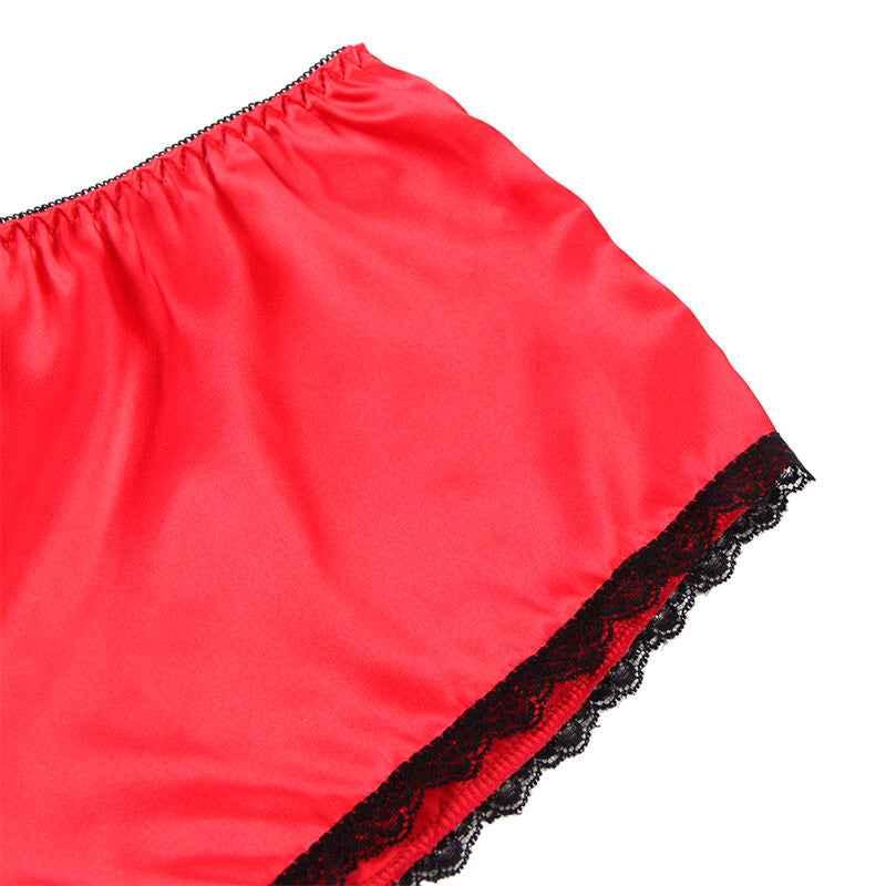 SUBBLIME - 953898 NACHTHEMD + HÖSCHEN AUS SEIDE UND SPITZE ROT S/M - Vanelion Paradise
