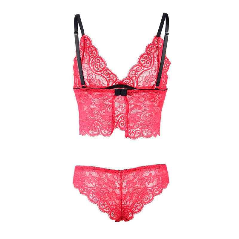SUBBLIME - 953898 NACHTHEMD + HÖSCHEN AUS SEIDE UND SPITZE ROT S/M - Vanelion Paradise