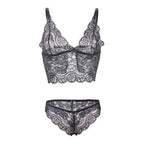 SUBBLIME - 953911 NACHTHEMD + HÖSCHEN AUS SEIDE UND SPITZE SCHWARZ S/M - Vanelion Paradise