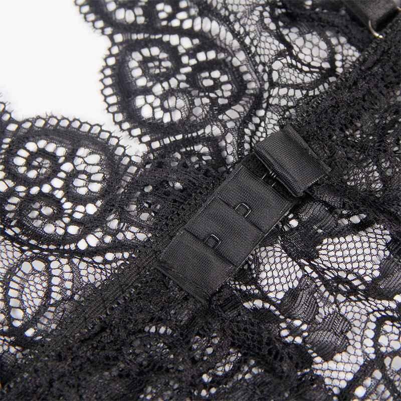 SUBBLIME - 953928 NACHTHEMD + HÖSCHEN AUS SEIDE UND SPITZE SCHWARZ L/XL - Vanelion Paradise