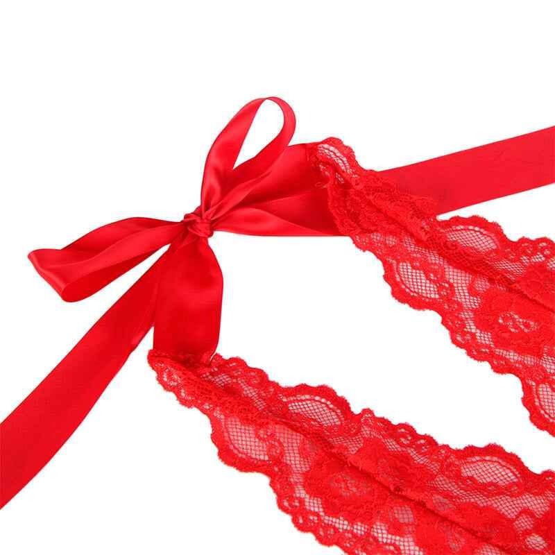 SUBBLIME - 953980 SEXY BODY MIT RÜSCHEN + GÜRTEL ROT L/XL - Vanelion Paradise