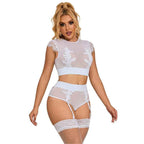 SUBBLIME - 954048 BH + HÖSCHEN MIT STRUMPFGÜRTEL WEISS L/XL - Vanelion Paradise