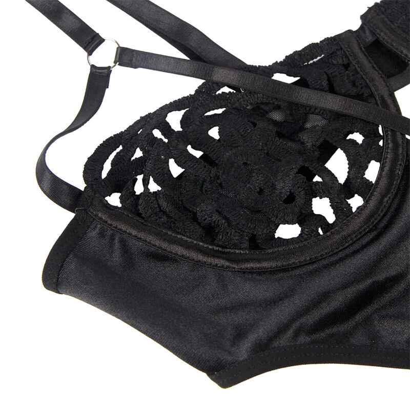 SUBBLIME - 954055 SEXY SPITZEN-BODY SCHWARZ S/M - Vanelion Paradise