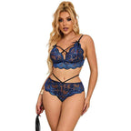 SUBBLIME - 954062 BH + HÖSCHEN SPITZE BLAU S/M - Vanelion Paradise