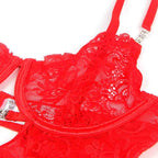 SUBBLIME - 954215 SPITZEN-BABYDOLL MIT VERSTELLBAREN TRÄGERN ROT L/XL - Vanelion Paradise