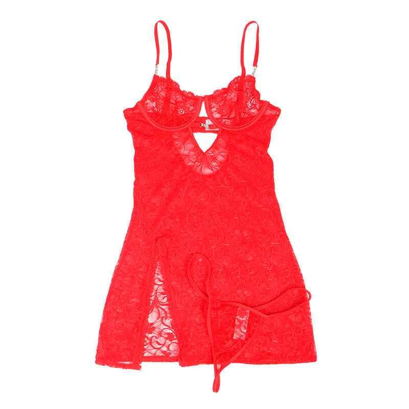 SUBBLIME - 954215 SPITZEN-BABYDOLL MIT VERSTELLBAREN TRÄGERN ROT L/XL - Vanelion Paradise