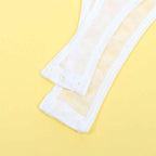 SUBBLIME - 954284 KÖRPER MIT KETTEN + STRUMPFGÜRTEL WEISS S/M - Vanelion Paradise