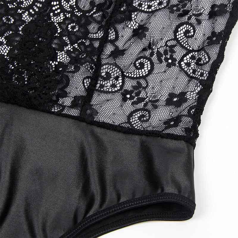 SUBBLIME - 954383 SEXY BODY MIT STRUMPFGÜRTEL SCHWARZ S/M - Vanelion Paradise