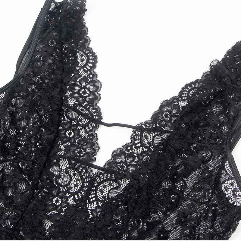 SUBBLIME - 954390 SEXY BODY MIT STRUMPFGÜRTEL SCHWARZ L/XL - Vanelion Paradise
