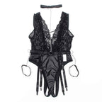 SUBBLIME - 954390 SEXY BODY MIT STRUMPFGÜRTEL SCHWARZ L/XL - Vanelion Paradise