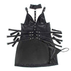 SUBBLIME - 954406 BONDAGE-KLEID AUS LEDER, SCHWARZ, S/M - Vanelion Paradise