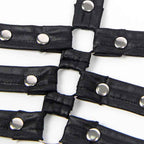 SUBBLIME - 954406 BONDAGE-KLEID AUS LEDER, SCHWARZ, S/M - Vanelion Paradise