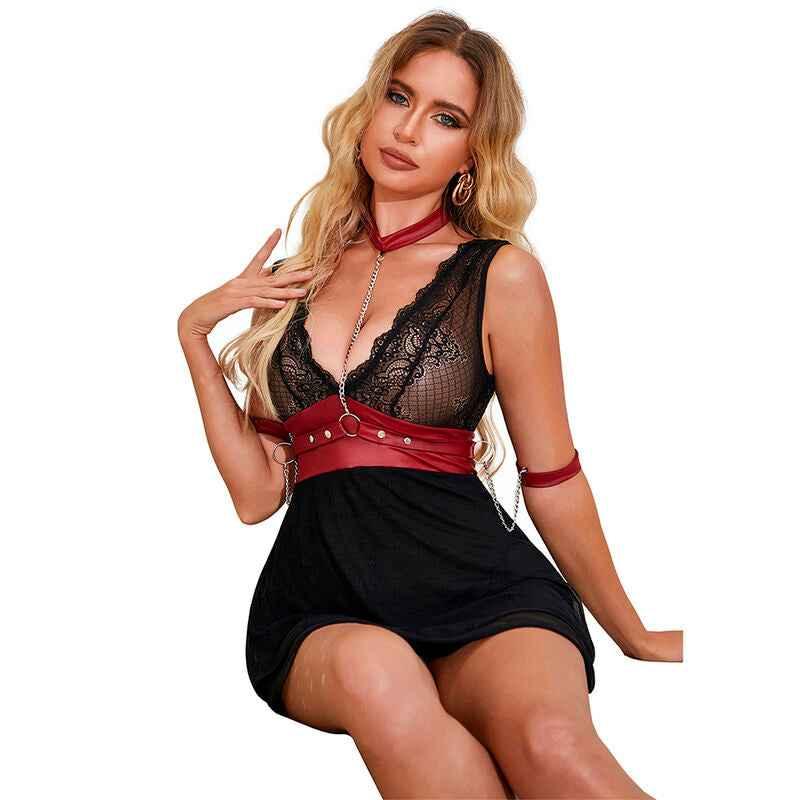 SUBBLIME - 954420 BONDAGE-KLEID AUS SPITZE SCHWARZ S/M - Vanelion Paradise