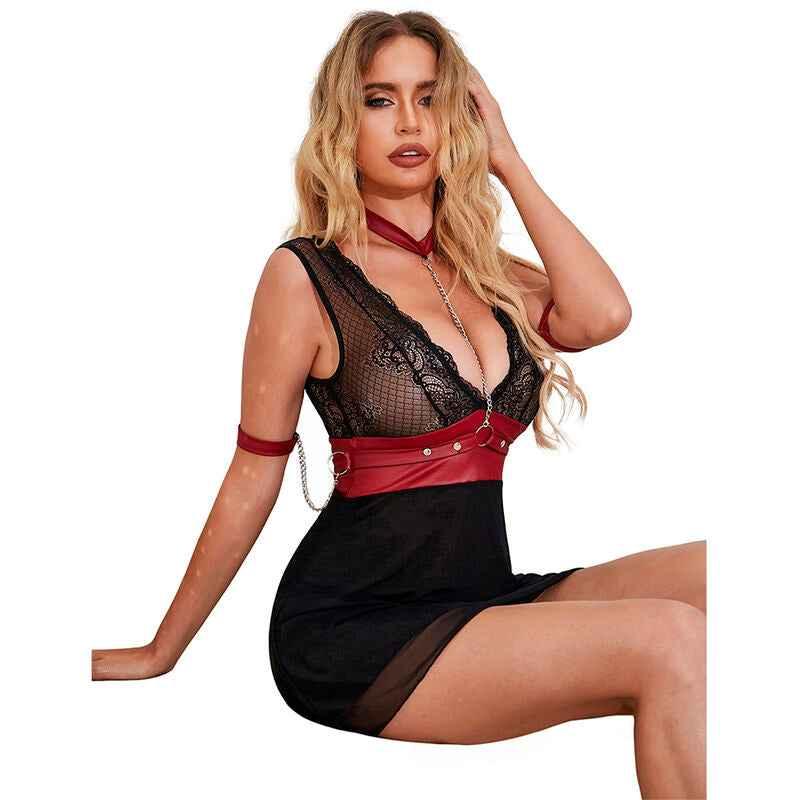 SUBBLIME - 954420 BONDAGE-KLEID AUS SPITZE SCHWARZ S/M - Vanelion Paradise