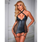 SUBBLIME - 954444 SEXY MESH KLEID LEDER SCHWARZ S/M - Vanelion Paradise
