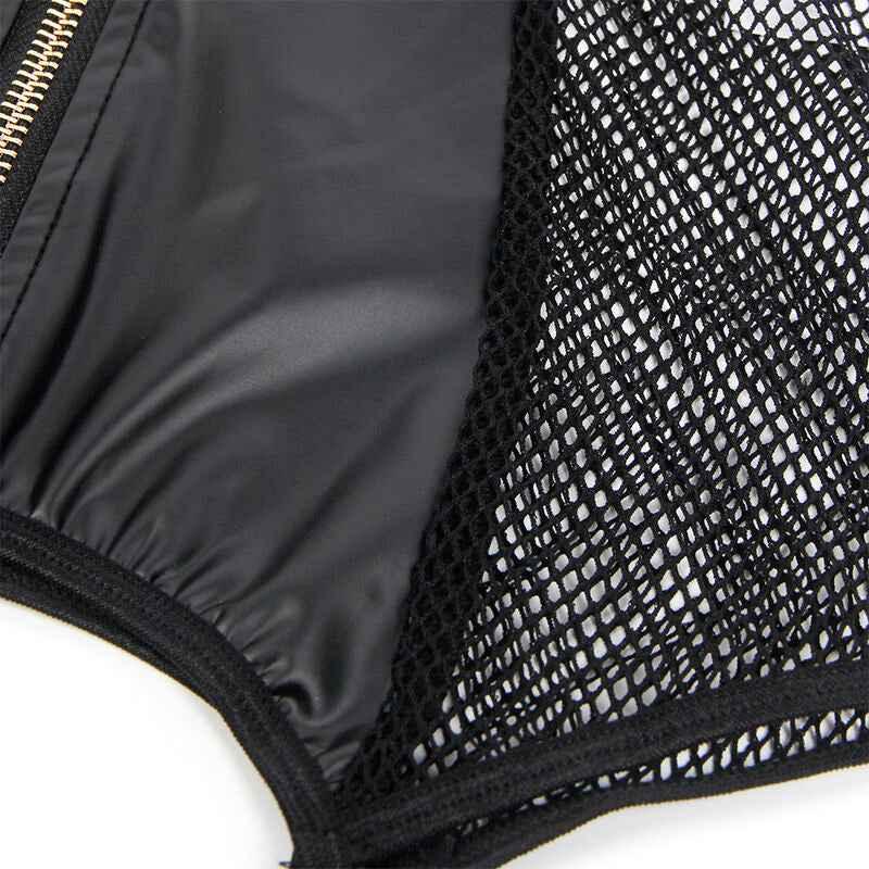 SUBBLIME - 954451 SEXY MESH KLEID LEDER SCHWARZ L/XL - Vanelion Paradise