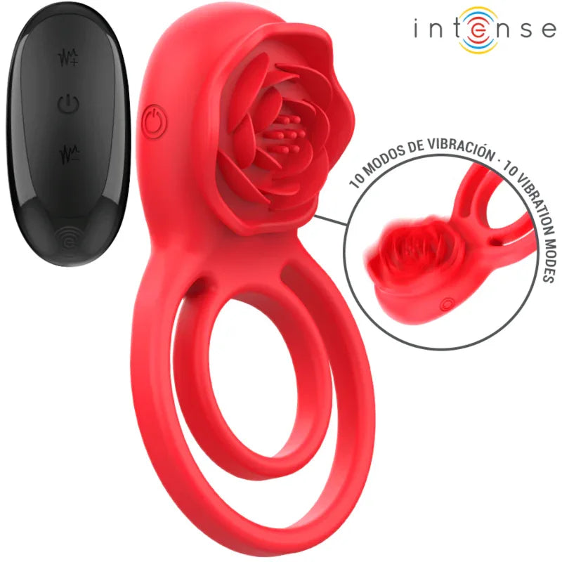 INTENSE - GAIL STIMULATOR ROSE 10 VIBRATIONEN ROT FERNBEDIENUNG - Vanelion Paradise