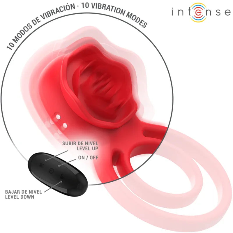 INTENSE - GAIL STIMULATOR ROSE 10 VIBRATIONEN ROT FERNBEDIENUNG - Vanelion Paradise