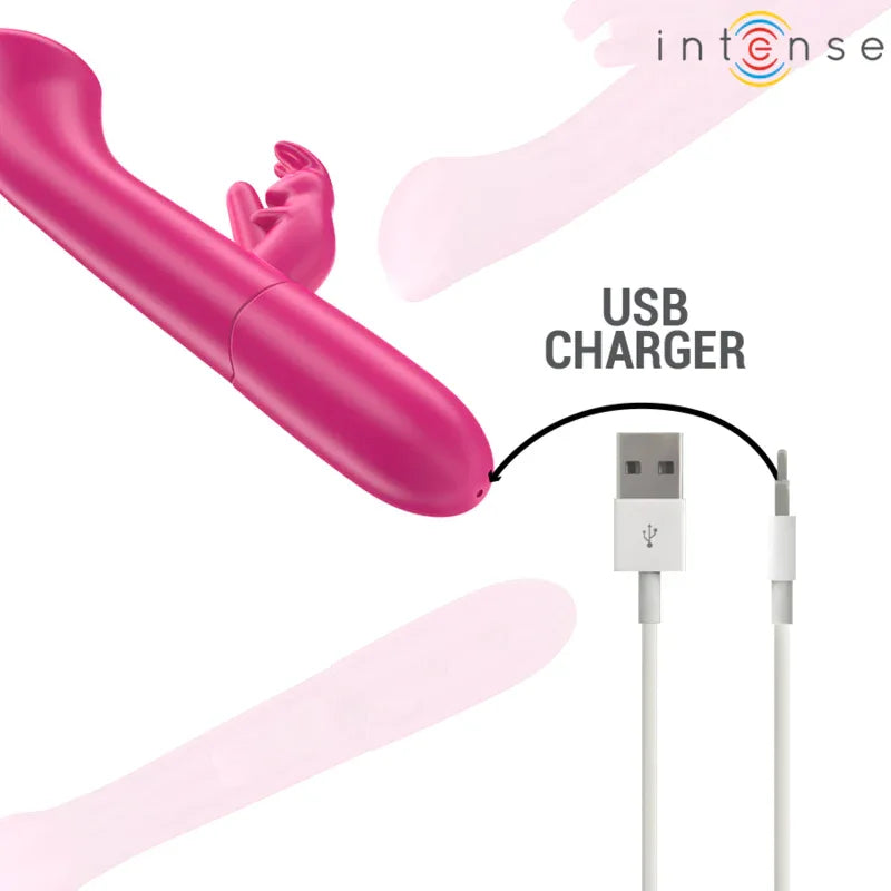 INTENSE - JULIETA RABBIT VIBRATOR 18,6 CM 10 VIBRATIONEN ROSA - Vanelion Paradise