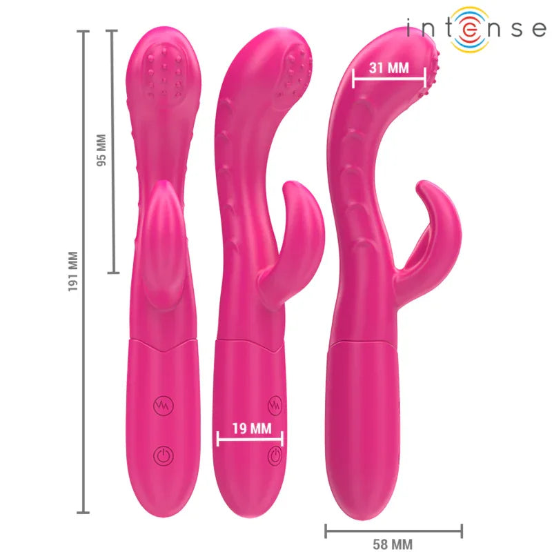 INTENSE - AMARA VIBRATOR MIT STIMULIERENDER ZUNGE 10 VIBRATIONEN ROSA - Vanelion Paradise