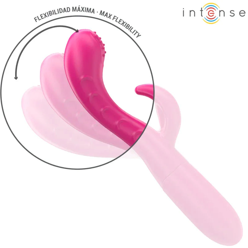 INTENSE - AMARA VIBRATOR MIT STIMULIERENDER ZUNGE 10 VIBRATIONEN ROSA - Vanelion Paradise