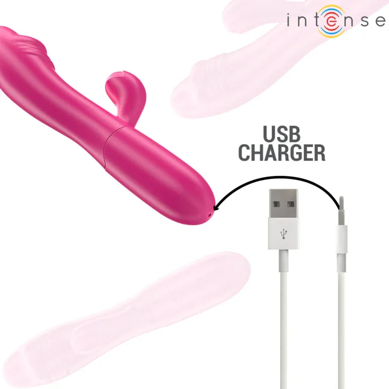 INTENSE - IVY FLEXIBLER VIBRATOR 10 VIBRATIONEN MIT STIMULIERENDER ZUNGE ROSA - Vanelion Paradise
