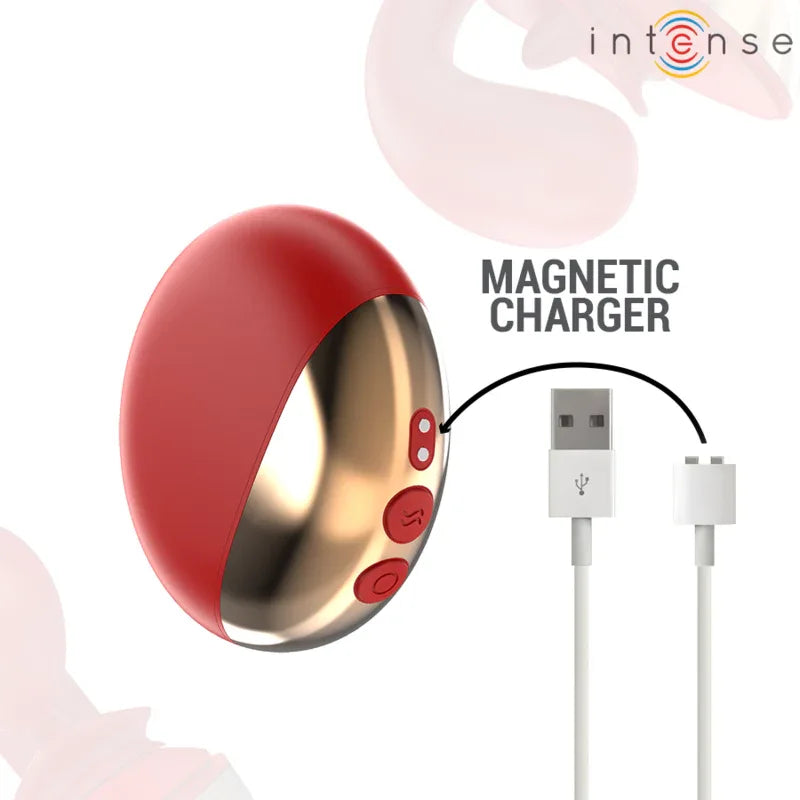 INTENSE - MARIAH VIBRATOR & STIMULATOR IN U-FORM 10 VIBRATIONEN ROT - Vanelion Paradise