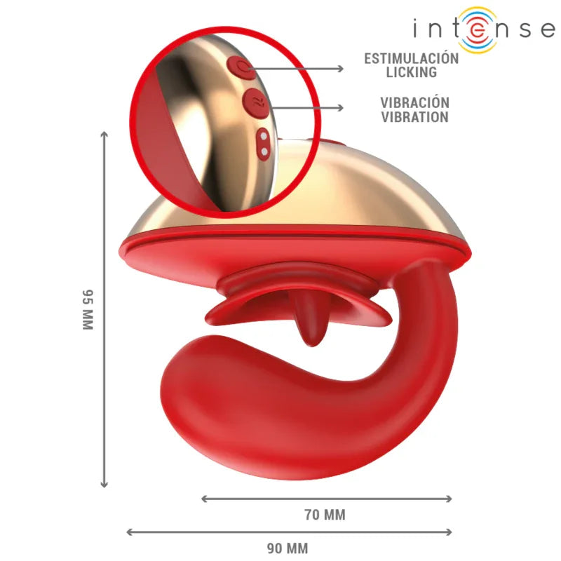 INTENSE - MARIAH VIBRATOR & STIMULATOR IN U-FORM 10 VIBRATIONEN ROT - Vanelion Paradise