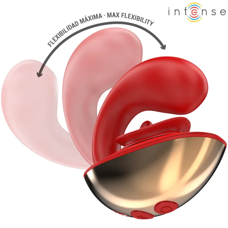 INTENSE - MARIAH VIBRATOR & STIMULATOR IN U-FORM 10 VIBRATIONEN ROT - Vanelion Paradise