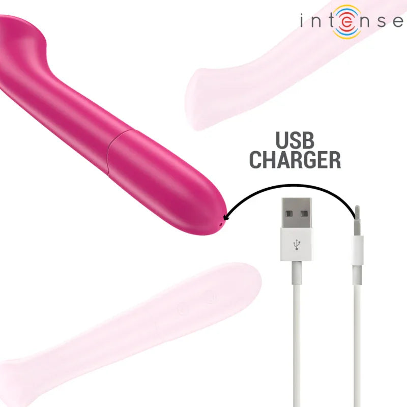 INTENSE - PATY VIBRATOR 19 CM FLEXIBEL 10 VIBRATIONEN MODELL 2 ROSA - Vanelion Paradise