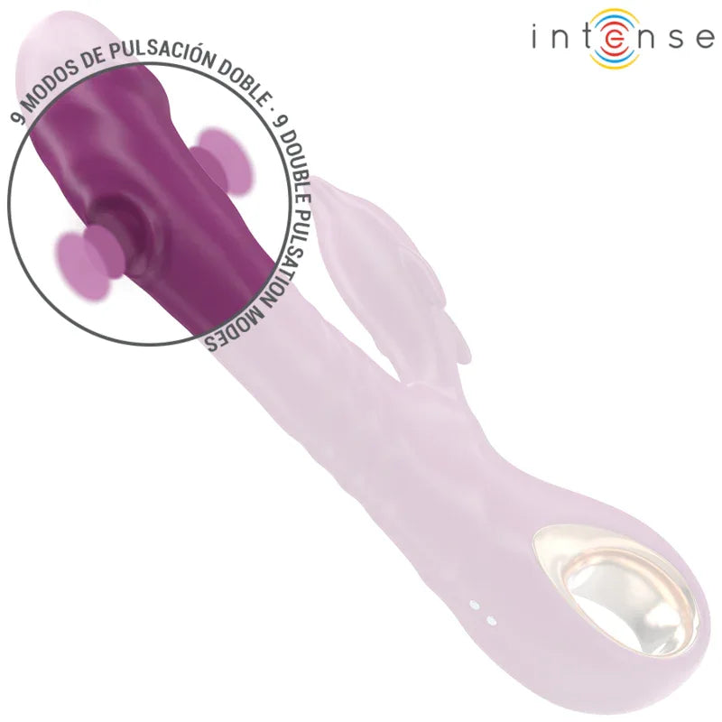 INTENSE - HALLE MULTIFUNKTIONSVIBRATOR MIT DELFIN-STIMULIERENDER ZUNGE LILA - Vanelion Paradise