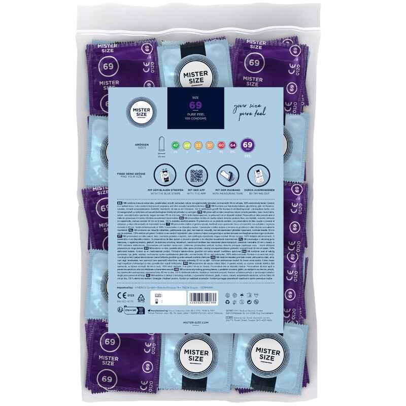 MISTER SIZE - KONDOME GRÖSSE XXXL 69 MM (100 EINHEITEN) - Vanelion Paradise