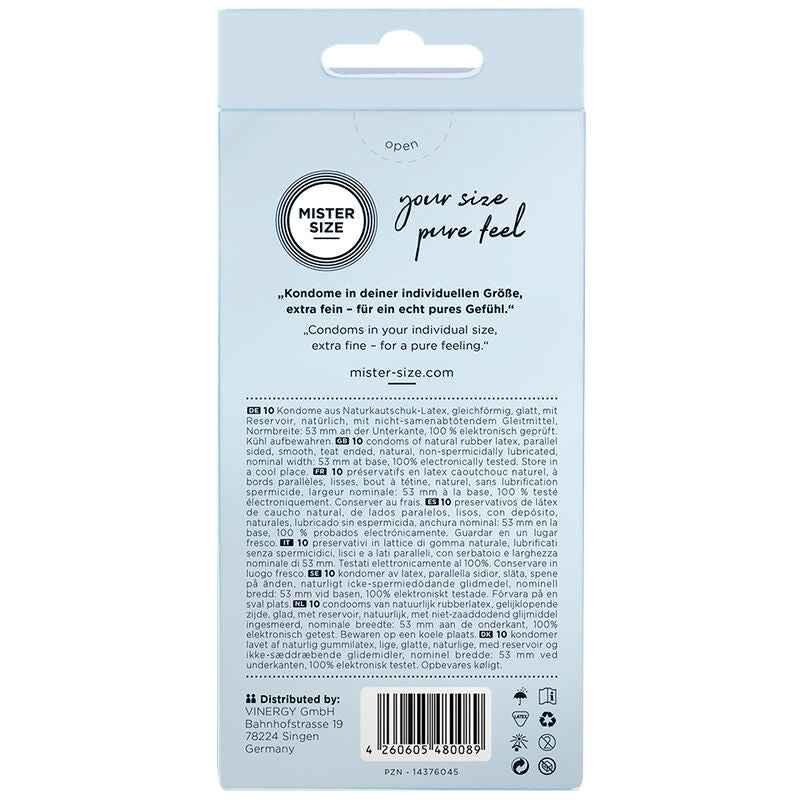 MISTER SIZE - KONDOMGRÖSSE M 53 MM (10 EINHEITEN) - Vanelion Paradise
